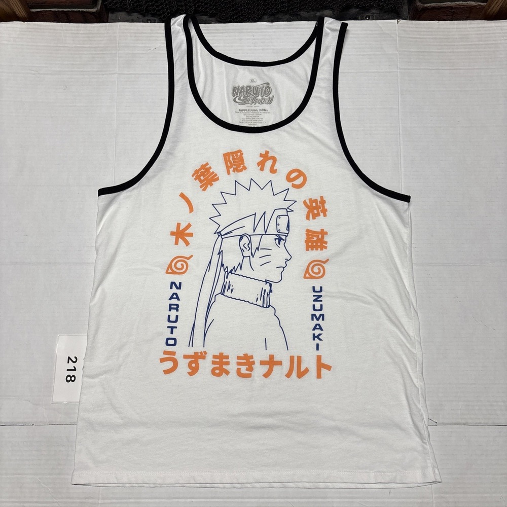Naruto Shippuden Naruto Uzumaki Tank Top XL White Ripple Junction Anime used